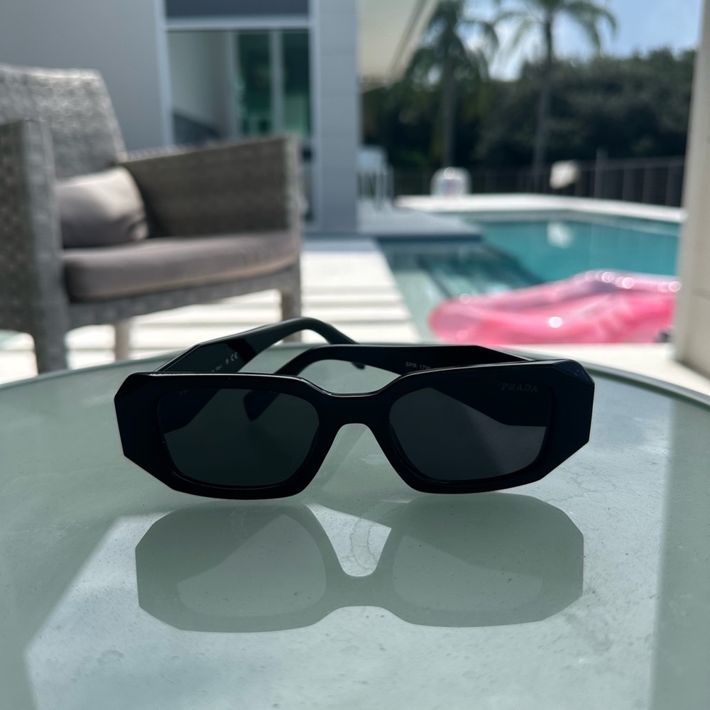 Prada Geometric Black Sunglasses